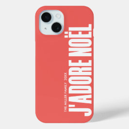 Funda Para iPhone 15 ¡J'adore Noël!