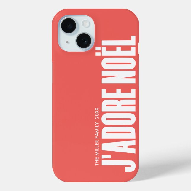 Funda De Case-Mate Para iPhone ¡J'adore Noël! (Reverso )