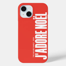 Funda Para iPhone 15 ¡J'adore Noël!