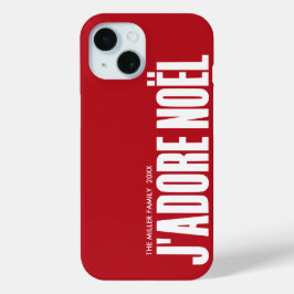 Funda Para iPhone 15 ¡J'adore Noël!