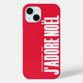Funda Para iPhone 15 ¡J'adore Noël!