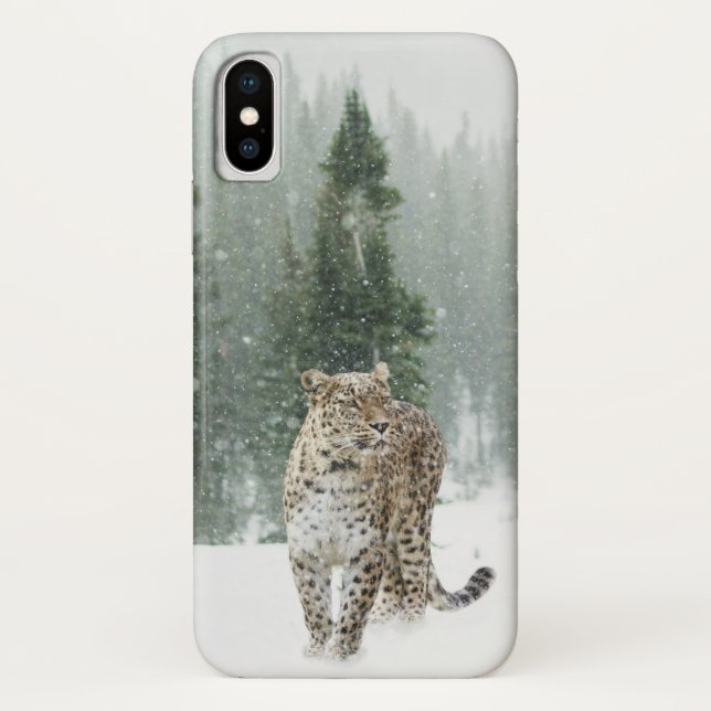 Funda De Case-Mate Para iPhone Jaguar en la nieve (Reverso)