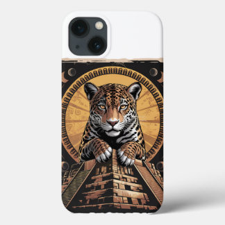 Funda Para iPhone 13 Jaguar Guardian maya | Arte mitológico azteca
