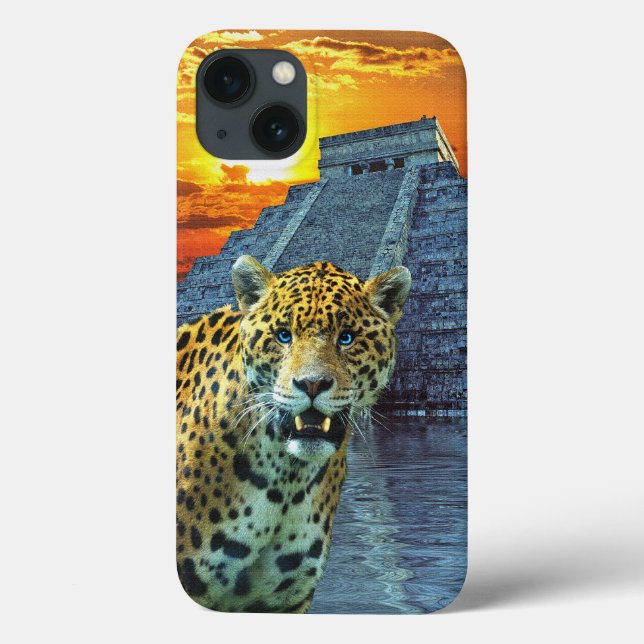 Funda De Case-Mate Para iPhone Jaguar sudamericano en Chichen Itza (Reverso)
