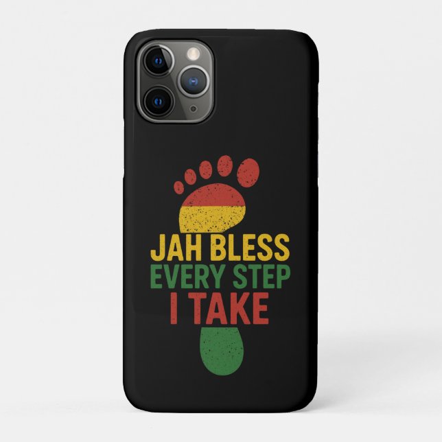 Funda De Case-Mate Para iPhone Jah Bless Every Step I take Rasta (Reverso)