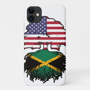Funda Para iPhone 11 Jamaica Jamaican American USA Tree Roots Flag