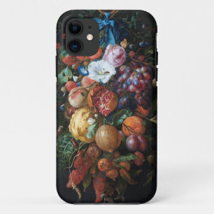 Funda Para iPhone 11 Jan Davidsz de Heem, Festonia de Frutas y Flores