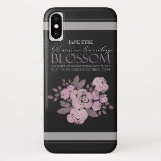 Funda Para iPhone X Jane Eyre - Sin Flor Transitoria - Rosas Negro