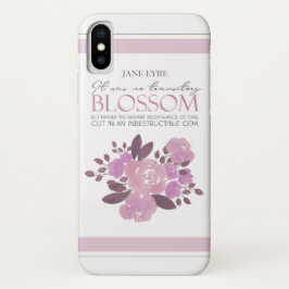 Funda Para iPhone X Jane Eyre - Sin Flor Transitoria - Rosas Rosa