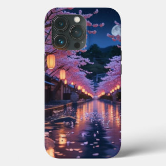Funda Para iPhone 13 Pro Japanese Cherry Blossom Sakura Phone Case - Night
