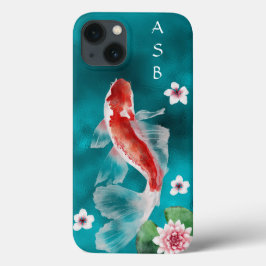 Funda Para iPhone 13 Japón Koi Fish Oriental Cherry Blossom Japón