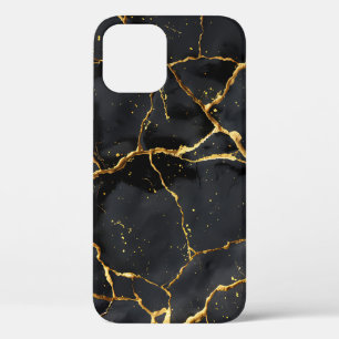 Funda Para iPhone 12 Japonés KintAhora Negro Y Oro