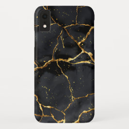 Funda Para iPhone XR Japonés KintAhora Negro Y Oro