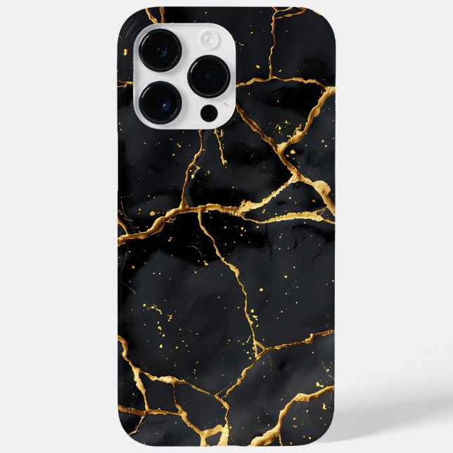 Funda De Case-Mate Para iPhone Japonés KintAhora Negro Y Oro (Reverso)