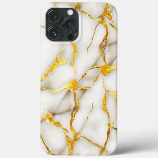 Funda Para iPhone 13 Pro Max Japonés KintAhora Oro Blanco