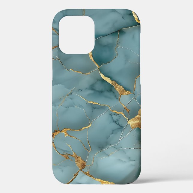 Funda De Case-Mate Para iPhone Japonés Kintî Turquoise & Gold (Reverso )