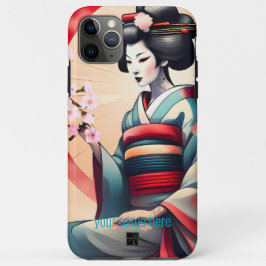 FUNDA PARA iPhone 11 PRO MAX JAPONESA GEISHA MUJER BELLEZA CHERRY BLOSSOMS