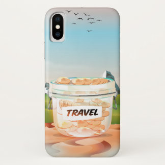 Funda Para iPhone X Jar de viaje de dinero de vidrio