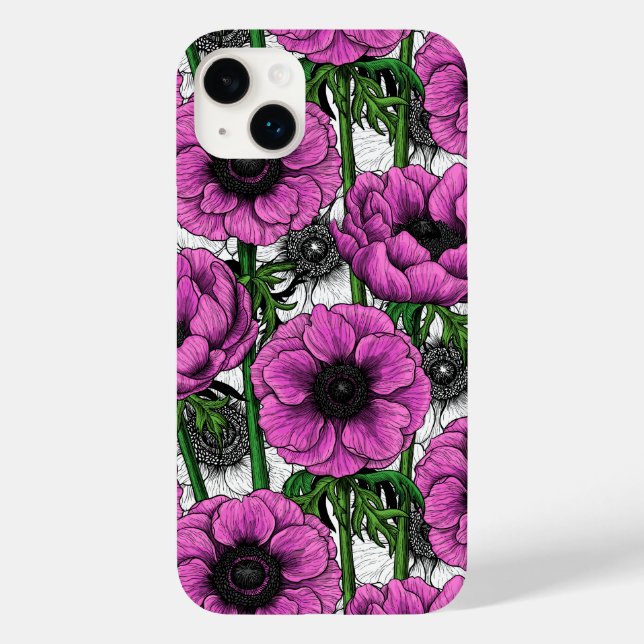 Funda De Case-Mate Para iPhone Jardín anémico rosa (Reverso )