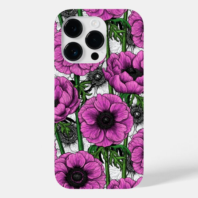 Funda De Case-Mate Para iPhone Jardín anémico rosa (Reverso )