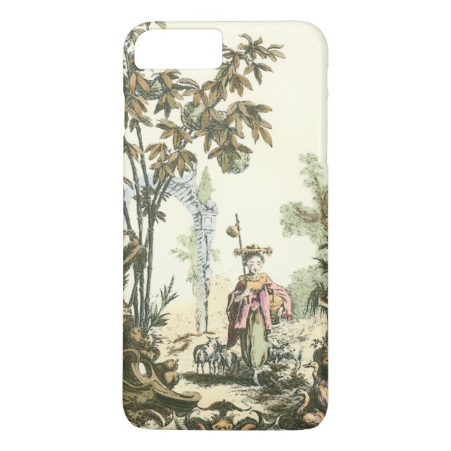 Funda De Case-Mate Para iPhone Jardín asiático con mujeres y animales (Reverso)