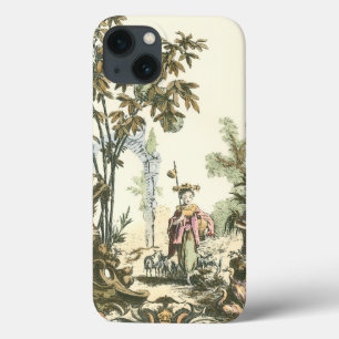 Funda Para iPhone 13 Jardín asiático con mujeres y animales