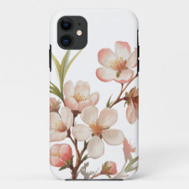 Funda Para iPhone 11 Jardín Botánico de Flor de Melocotón