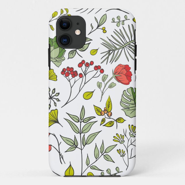 Funda De Case-Mate Para iPhone Jardín Botánico de Flor Silvestre (Reverso)