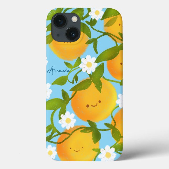 Funda De Case-Mate Para iPhone Jardín de árboles de los Naranjas de verano (Reverso)