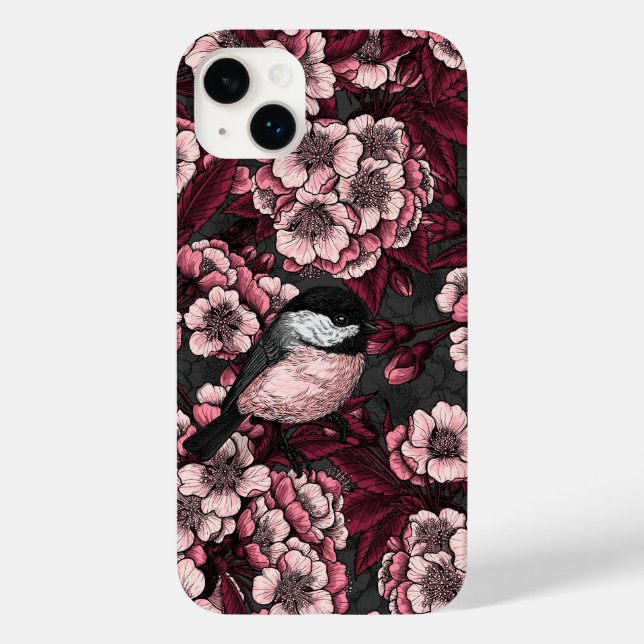 Funda De Case-Mate Para iPhone Jardín de cerezas nocturnas (Reverso )