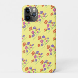 Funda Para iPhone 11 Pro Jardín de flores de huella de pata