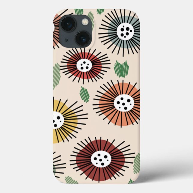 Funda De Case-Mate Para iPhone Jardín de flores de Scandi (Reverso)