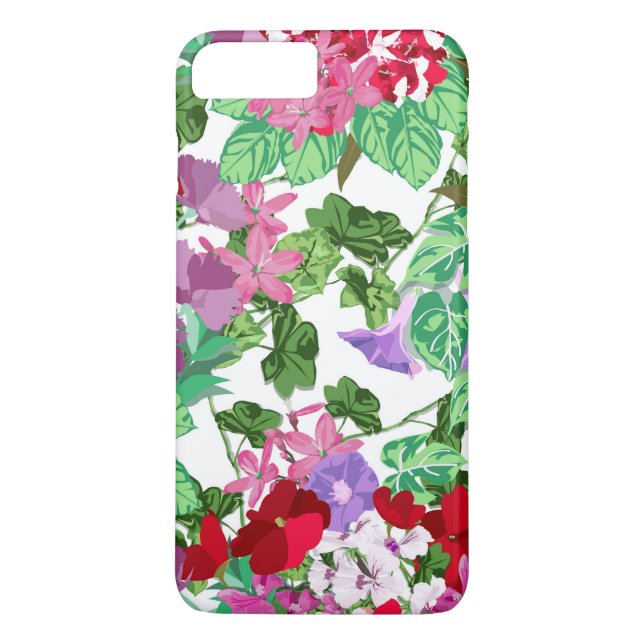 Funda De Case-Mate Para iPhone Jardín de flores verdes de verano (Reverso)