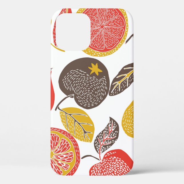 Funda De Case-Mate Para iPhone jardín de frutas con ave (Reverso )