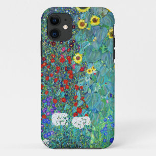 Funda Para iPhone 11 Jardín de granja con girasoles por Gustav Klimt