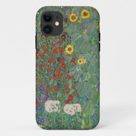 Funda Para iPhone 11 Jardín de granja de Klimt con girasoles