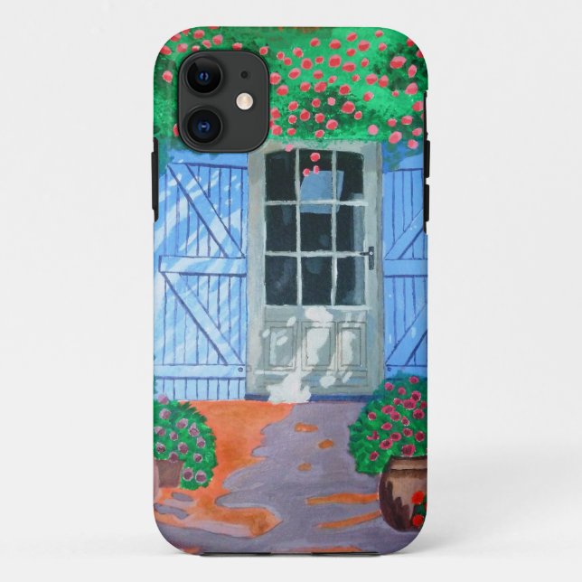 Funda De Case-Mate Para iPhone Jardín de granja francés (Reverso)