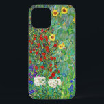 Funda Para iPhone 12 Jardín De Granjas Gustav Klimt Con Pintado De Sunf<br><div class="desc">Jardín De Granjas Gustav Klimt Con Sunflowers Vintage Art Nouveau</div>
