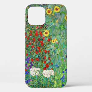 Funda Para iPhone 12 Jardín De Granjas Gustav Klimt Con Pintado De Sunf