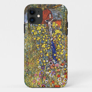 Funda Para iPhone 11 Jardín de la granja de Gustavo Klimt con crucifij
