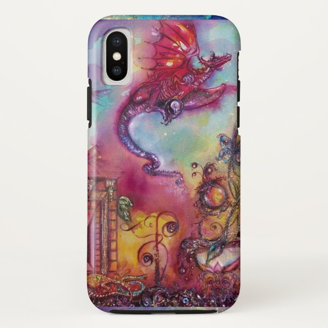 FUNDA DE Case-Mate PARA iPhone JARDÍN DE LAS SOMBRAS PERDIDAS / DRAGÓN ROJO VOLAD (Reverso)