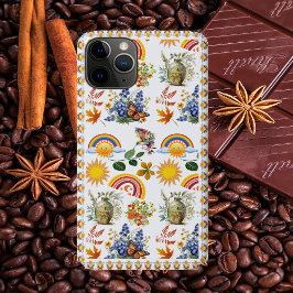 Funda Para iPhone 11 Pro Jardín de primavera mariposa Arcoiris Sunshine Gre