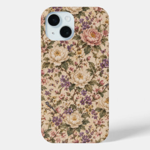 Funda Para iPhone 15 Jardín de rosas botánicas vintage y patrón de mari