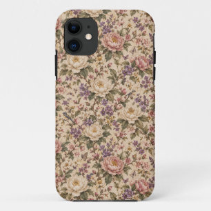 Funda Para iPhone 11 Jardín de rosas botánicas vintage y patrón de mari