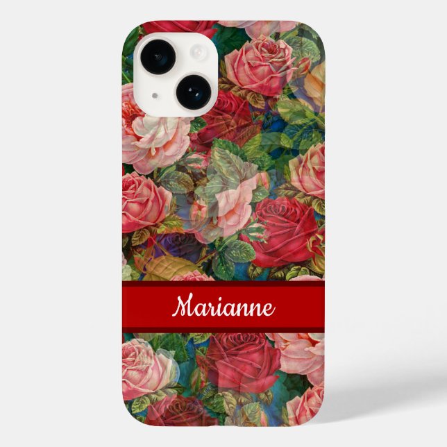 Funda De Case-Mate Para iPhone Jardín de toneladas de Rosas (Reverso )