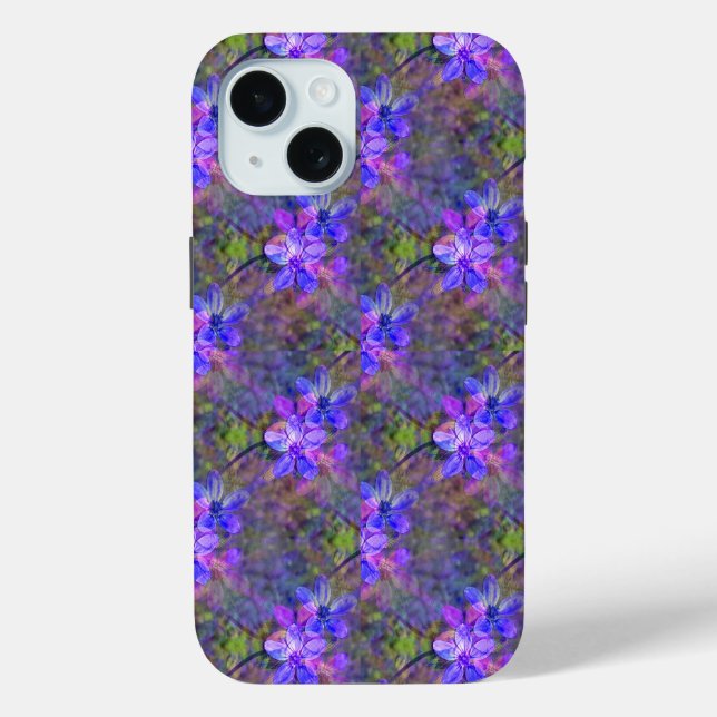 Funda De Case-Mate Para iPhone Jardín de violetas...... (Reverso )