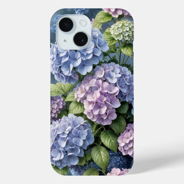 Funda De Case-Mate Para iPhone Jardín Hydrangea de Verano (Reverso )
