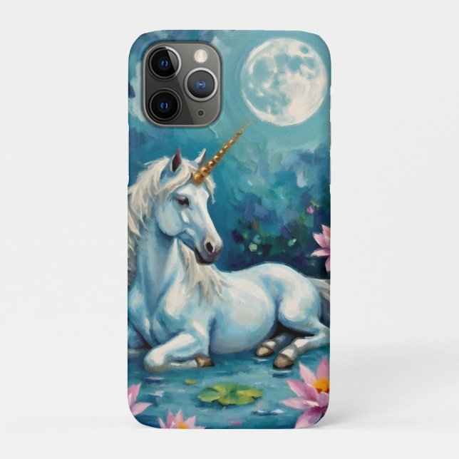 Funda De Case-Mate Para iPhone Jardín Místico de Unicornio (Reverso)