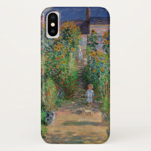 Funda Para iPhone X Jardín Monet Vetheuil Impresionismo Pintura de flo