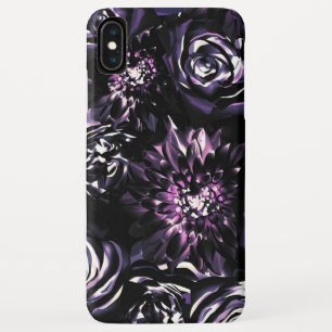 Funda Para iPhone XS Max Jardín Oscuro Flores Púrpura Encantadoras Glam